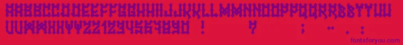 Mexica Font – Purple Fonts on Red Background