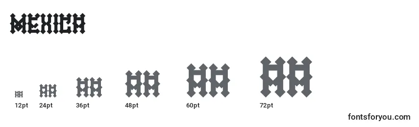 Mexica Font Sizes