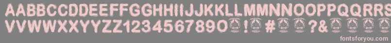 Desminore Font – Pink Fonts on Gray Background