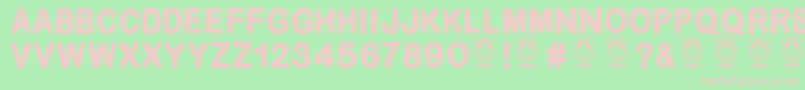 Desminore Font – Pink Fonts on Green Background