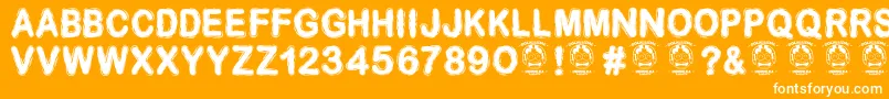 Desminore Font – White Fonts on Orange Background