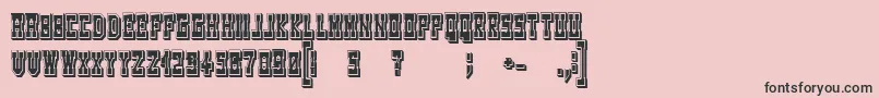 WesterngamesRegular Font – Black Fonts on Pink Background