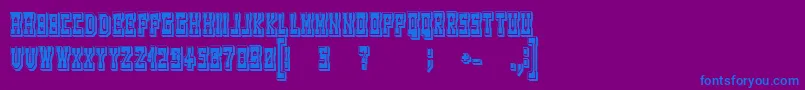 WesterngamesRegular Font – Blue Fonts on Purple Background