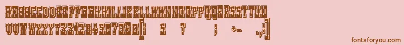 WesterngamesRegular Font – Brown Fonts on Pink Background