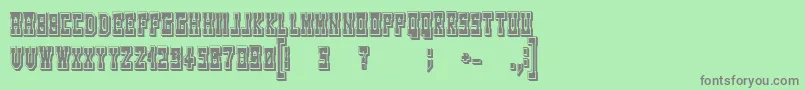 WesterngamesRegular Font – Gray Fonts on Green Background