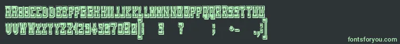 WesterngamesRegular Font – Green Fonts on Black Background