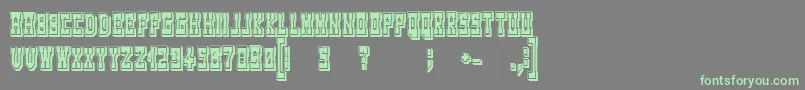 WesterngamesRegular Font – Green Fonts on Gray Background