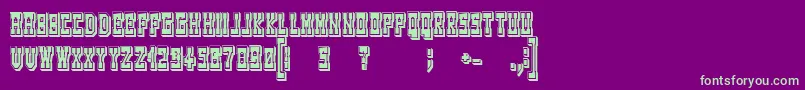 WesterngamesRegular Font – Green Fonts on Purple Background