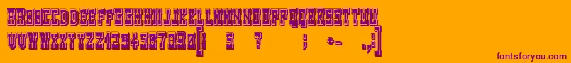 WesterngamesRegular Font – Purple Fonts on Orange Background