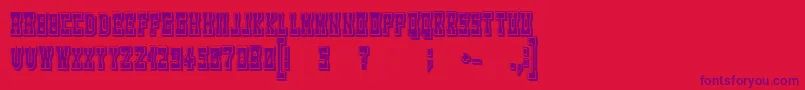 WesterngamesRegular Font – Purple Fonts on Red Background