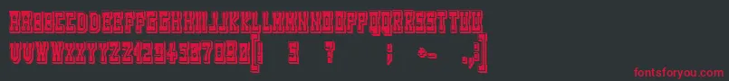 WesterngamesRegular Font – Red Fonts on Black Background