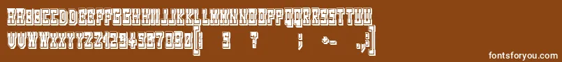 WesterngamesRegular Font – White Fonts on Brown Background