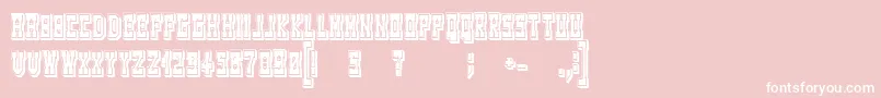 WesterngamesRegular-Schriftart – Weiße Schriften auf rosa Hintergrund