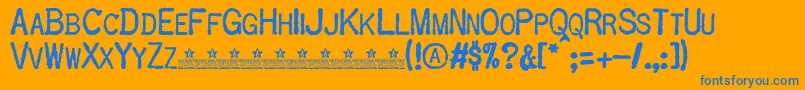 OldtypePersonalUse Font – Blue Fonts on Orange Background
