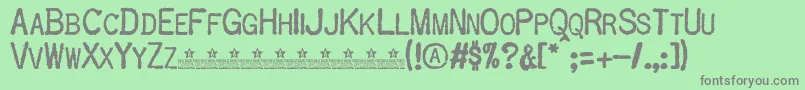 OldtypePersonalUse Font – Gray Fonts on Green Background