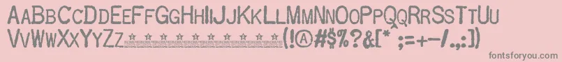 OldtypePersonalUse Font – Gray Fonts on Pink Background
