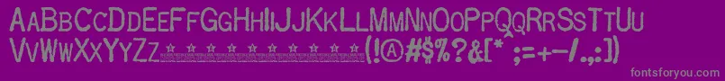 Fonte OldtypePersonalUse – fontes cinzas em um fundo violeta