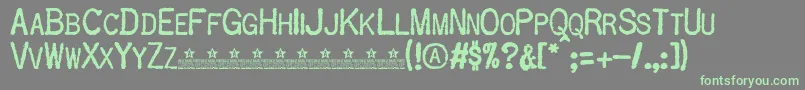 OldtypePersonalUse Font – Green Fonts on Gray Background