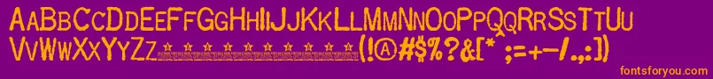 OldtypePersonalUse Font – Orange Fonts on Purple Background