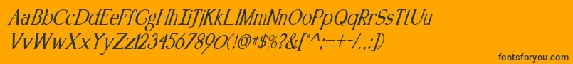 KennonItalic Font – Black Fonts on Orange Background