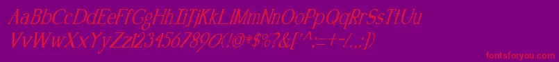 KennonItalic Font – Red Fonts on Purple Background