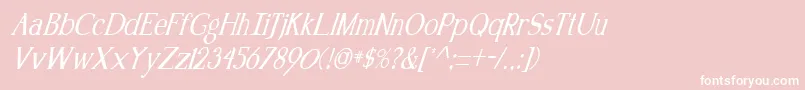 フォントKennonItalic – ピンクの背景に白い文字