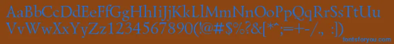 Lazurskic Font – Blue Fonts on Brown Background