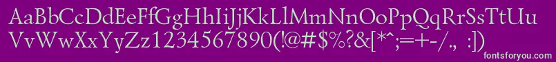 Lazurskic Font – Green Fonts on Purple Background