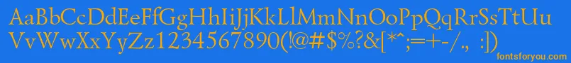 Lazurskic Font – Orange Fonts on Blue Background