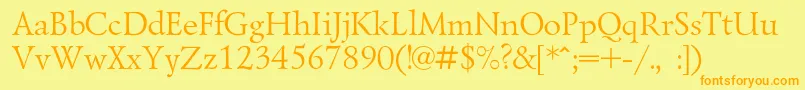 Lazurskic Font – Orange Fonts on Yellow Background