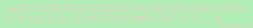 Lazurskic Font – Pink Fonts on Green Background