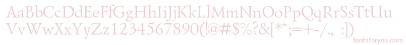 Lazurskic Font – Pink Fonts on White Background