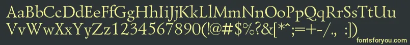 Lazurskic Font – Yellow Fonts on Black Background
