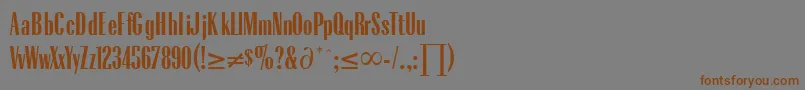 RadiusRegularDb Font – Brown Fonts on Gray Background