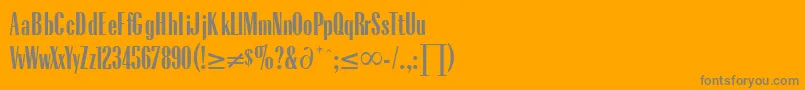 RadiusRegularDb Font – Gray Fonts on Orange Background