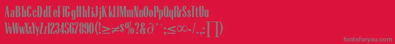 RadiusRegularDb Font – Gray Fonts on Red Background