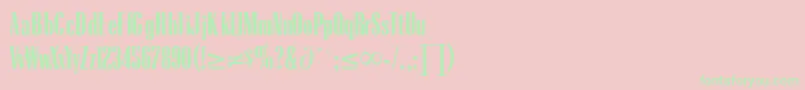 RadiusRegularDb Font – Green Fonts on Pink Background