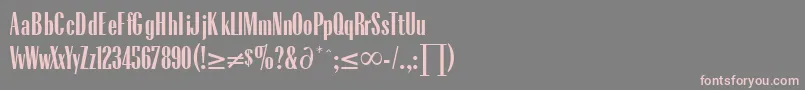 RadiusRegularDb-fontti – vaaleanpunaiset fontit harmaalla taustalla
