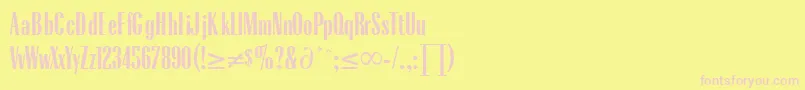 RadiusRegularDb Font – Pink Fonts on Yellow Background