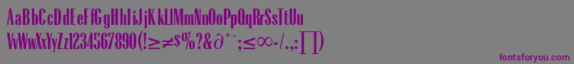 RadiusRegularDb Font – Purple Fonts on Gray Background