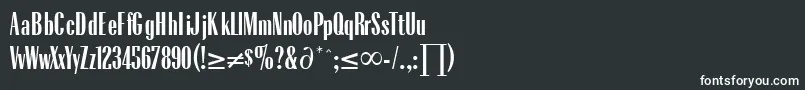 Шрифт RadiusRegularDb – белые шрифты
