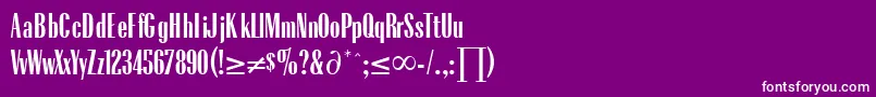 RadiusRegularDb Font – White Fonts on Purple Background