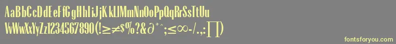 RadiusRegularDb Font – Yellow Fonts on Gray Background