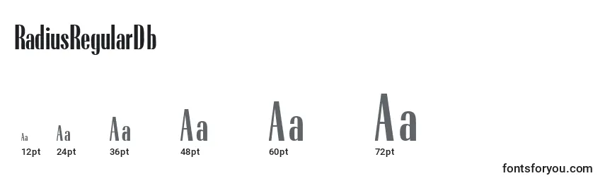 RadiusRegularDb Font Sizes
