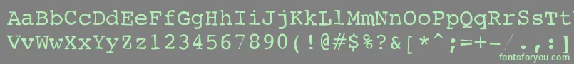 Шрифт Typewriterscribbled – зелёные шрифты на сером фоне