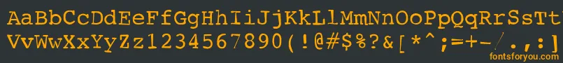 Шрифт Typewriterscribbled – оранжевые шрифты на чёрном фоне