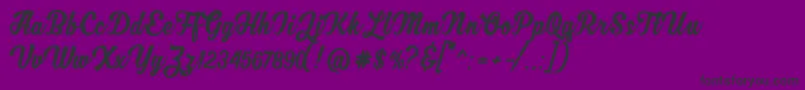 MjfZhafiraDemo-Schriftart – Schwarze Schriften auf violettem Hintergrund