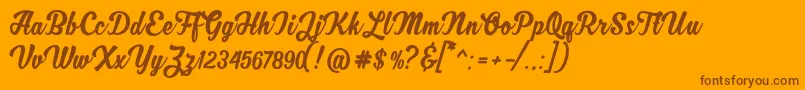 fuente MjfZhafiraDemo – Fuentes Marrones Sobre Fondo Naranja