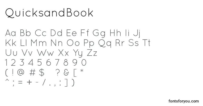 QuicksandBook Font – alphabet, numbers, special characters