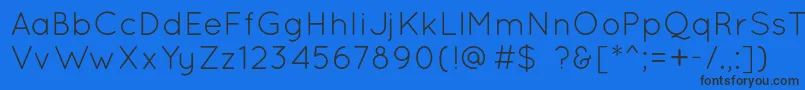 QuicksandBook Font – Black Fonts on Blue Background